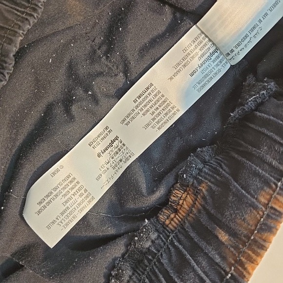 Disney Skeleton Symphony Dance L Cropped Drawstring Sweatpants Gray Bleach Dye - Picture 13 of 13